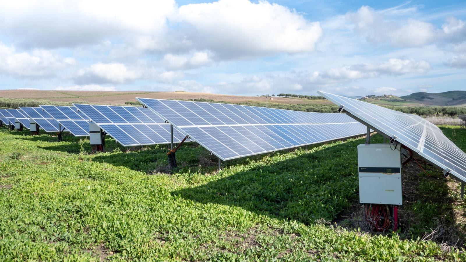 Solar panels field