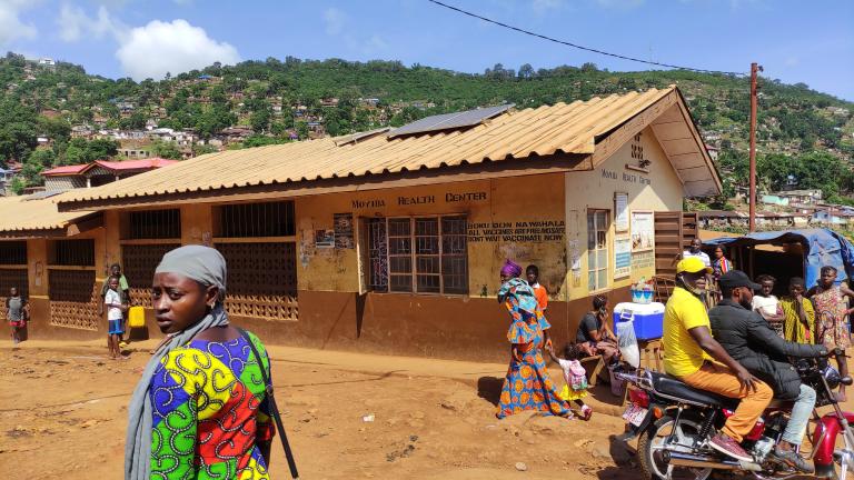 Unplanned settlement in Moyiba where the site visit took place