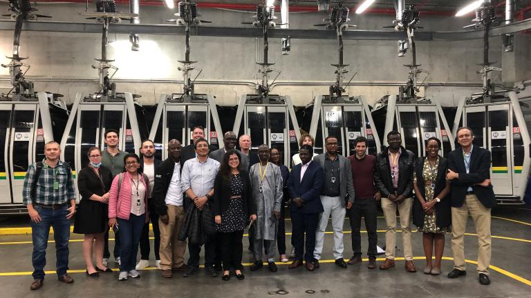 Peer Exchange Participants in Medellin at Cable Cars station