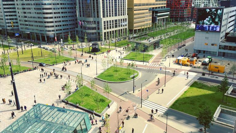 a view of rotterdam's central station