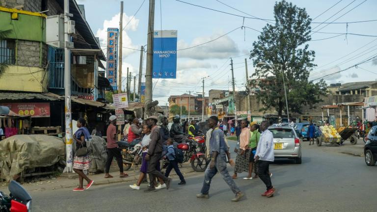 a busy street in nairobi