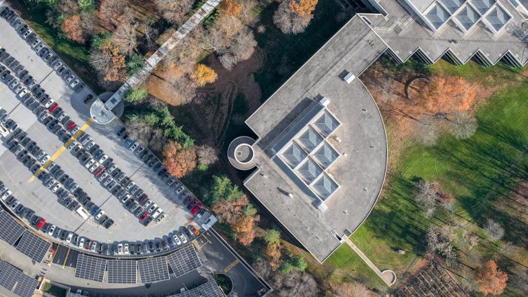 solar panels in a city