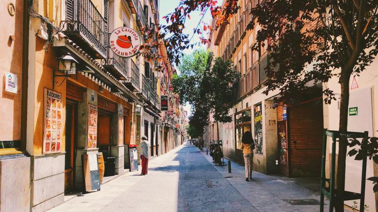 a car-free street in madrid