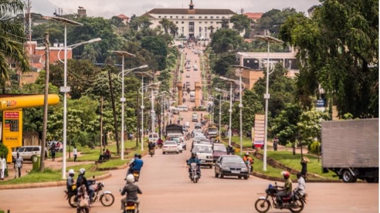 a view of a busy street in uganda