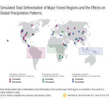 Simulated Total Deforestation infographic