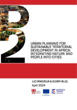 the cover of urban planning for sustainable territorial development in africa